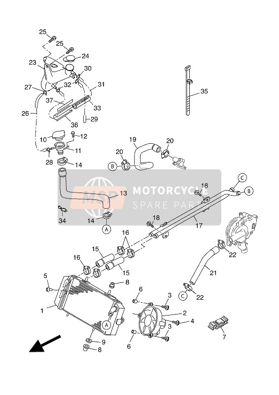 5B2E25910000, Supt Filler Neck, Yamaha, 0